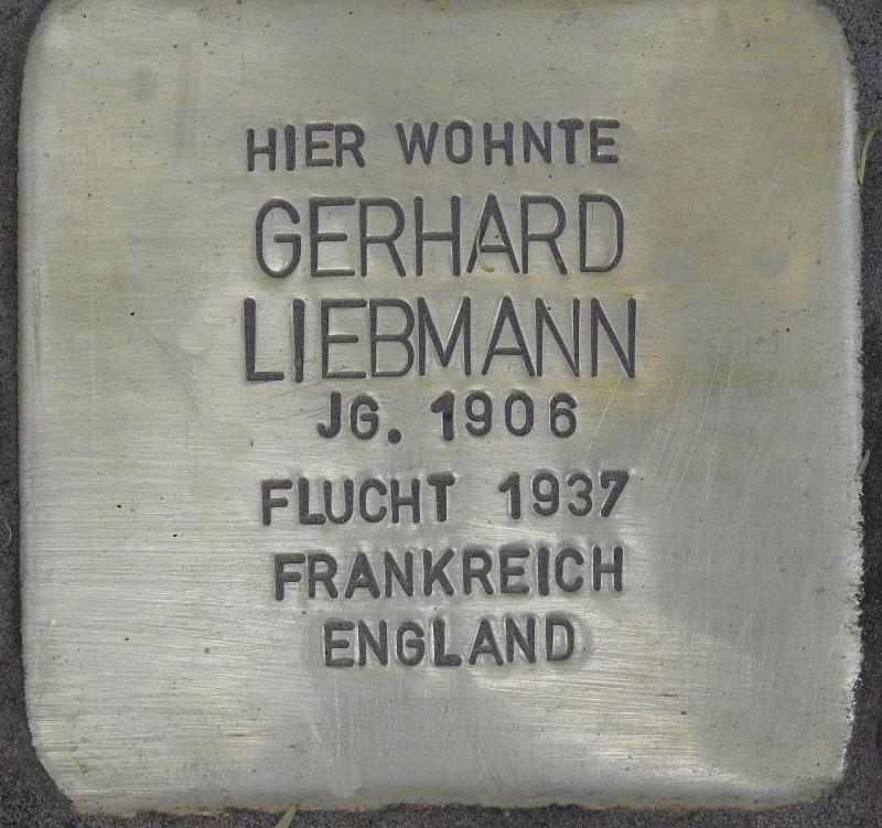 Stolperstein Gerhard Liebmann Bild: Stolpersteine-Initiative CW, Hupka