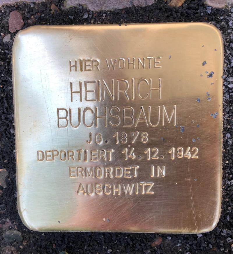 Stolperstein Heinrich Buchsbaum © S. Davids