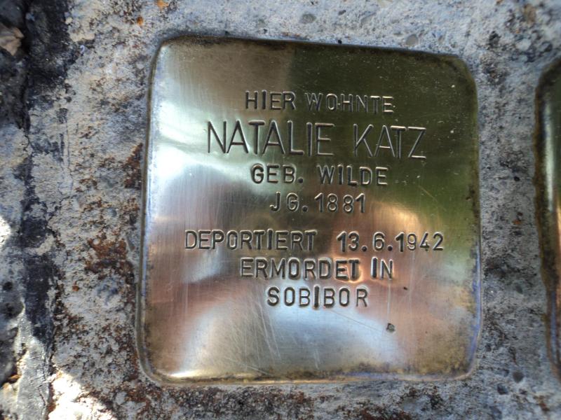 Stolperstein für Natalie Katz © S. Klose
