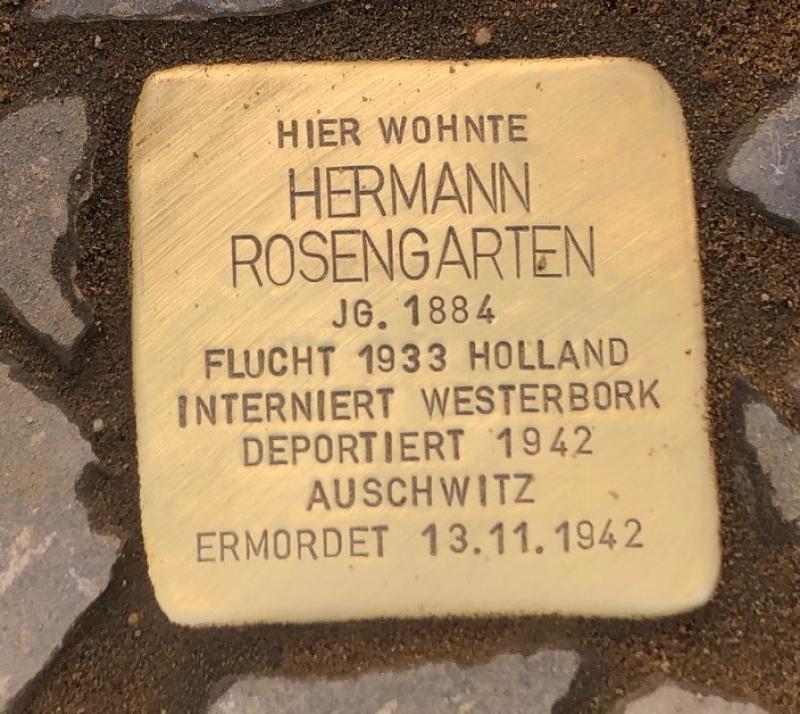 Stolperstein Hermann Rosengarten © S. Davids