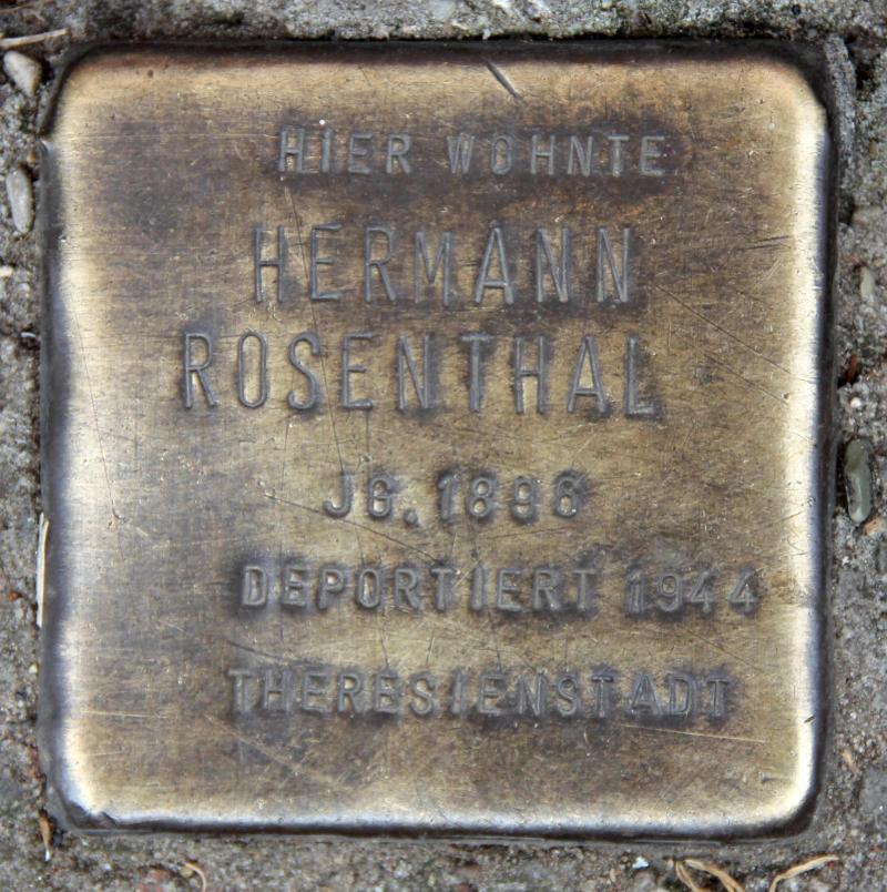 Stolperstein für Hermann Rosenthal.