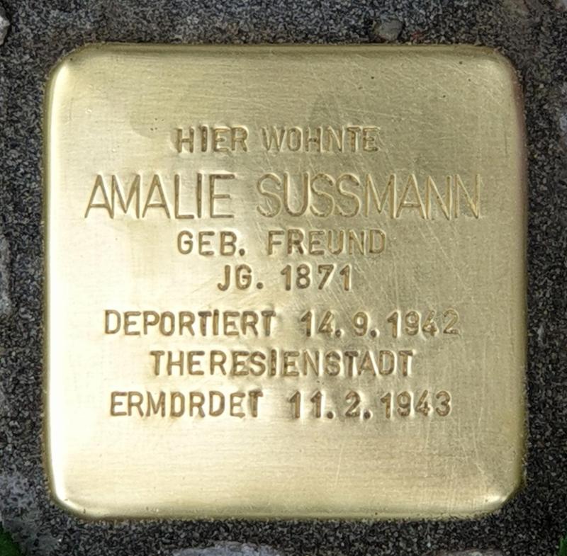Stolperstein für Amalie Sussmann © OTFW