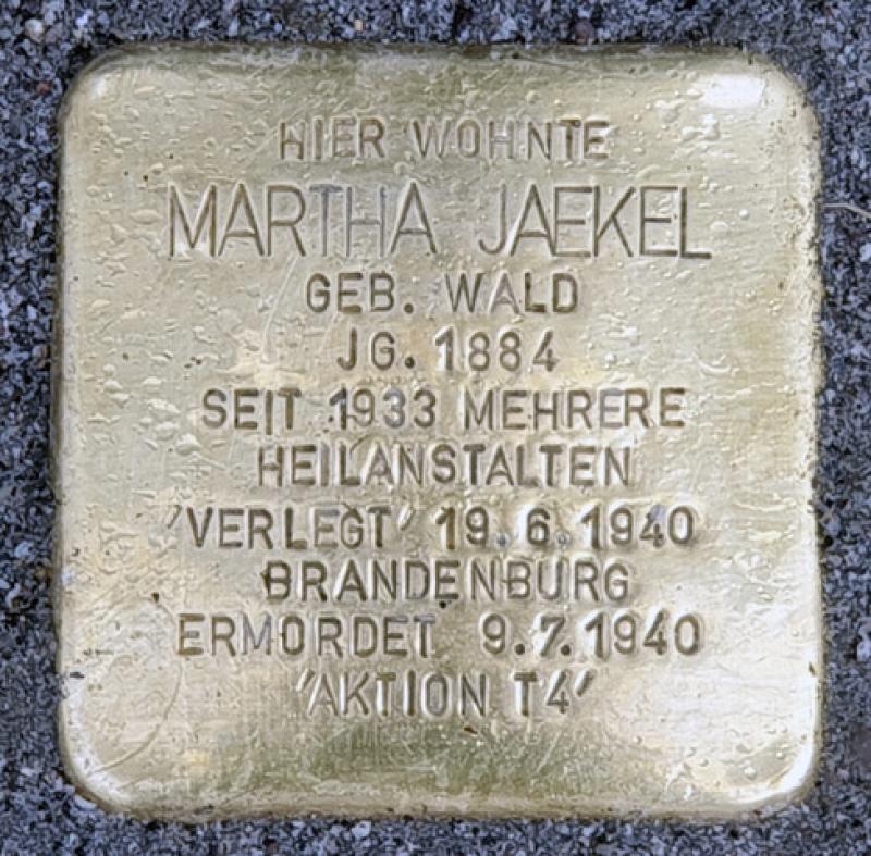 Stolperstein Martha Jaekel, © Kristin Arnemann