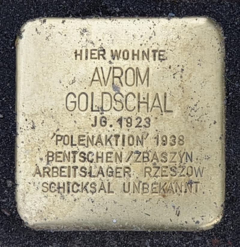 Stolperstein Avrom Goldschal © OTFW Berlin