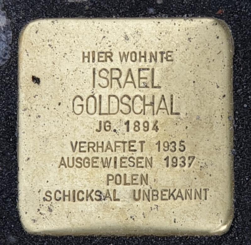 Stolperstein Israel Goldschal © OTFW Berlin