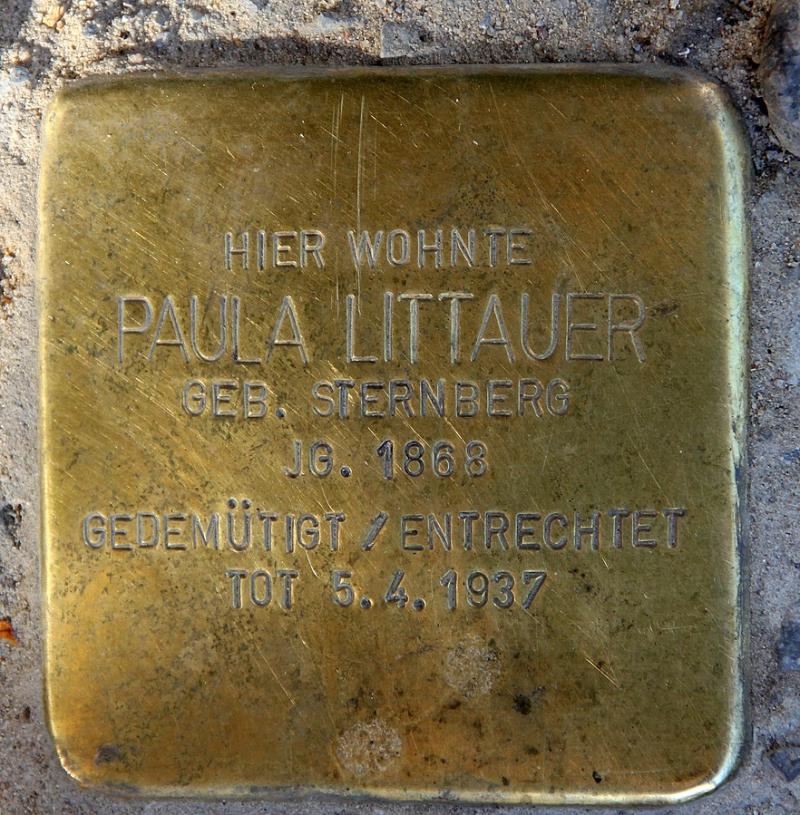Stolperstein Paula Littauer © OTFW Berlin