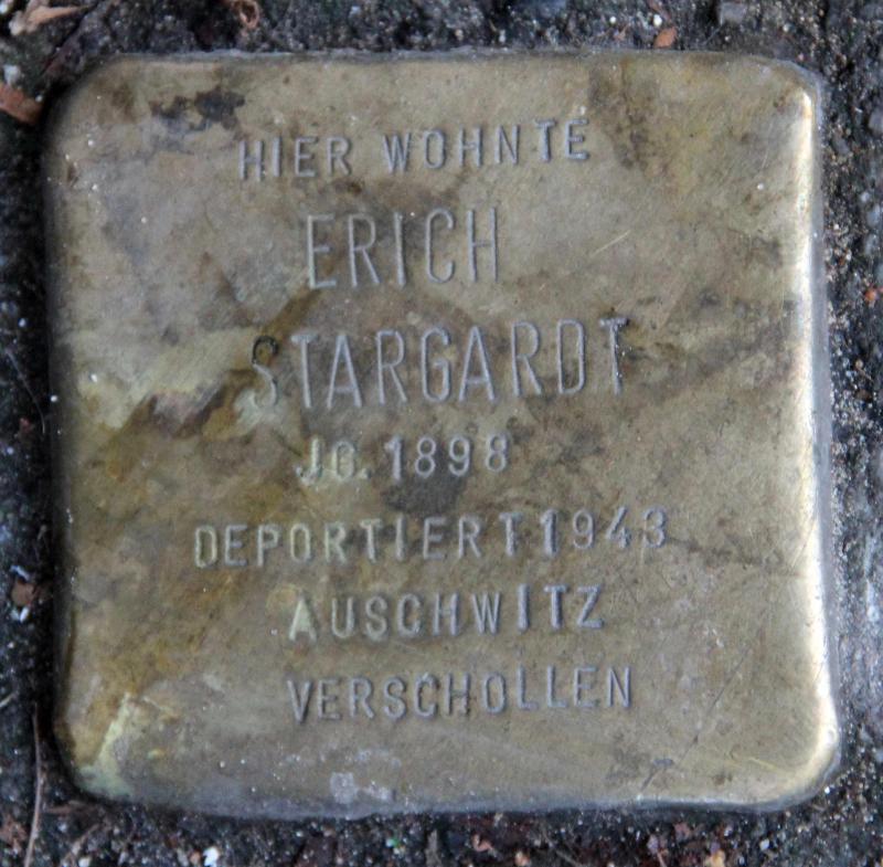 Stolperstein für Erich Stargardt.