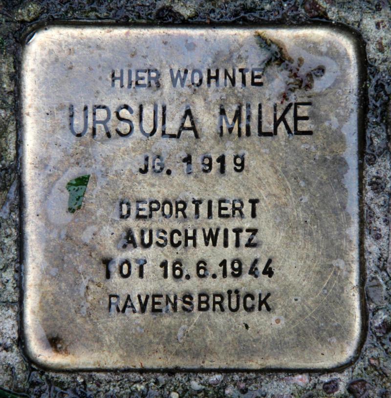 Stolperstein für Ursula Milke.