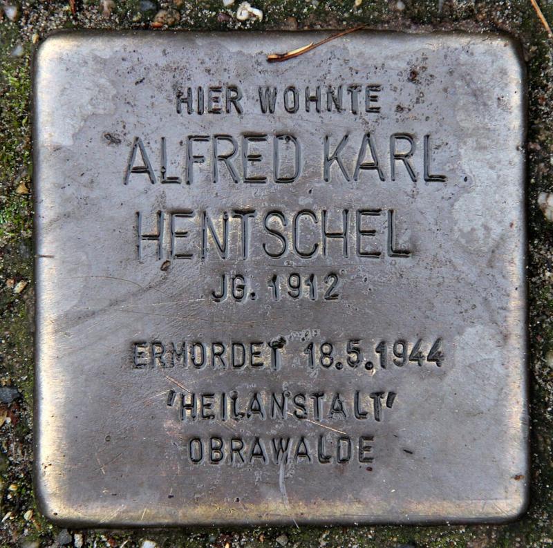 Stolperstein für Alfred Karl Hentschel.