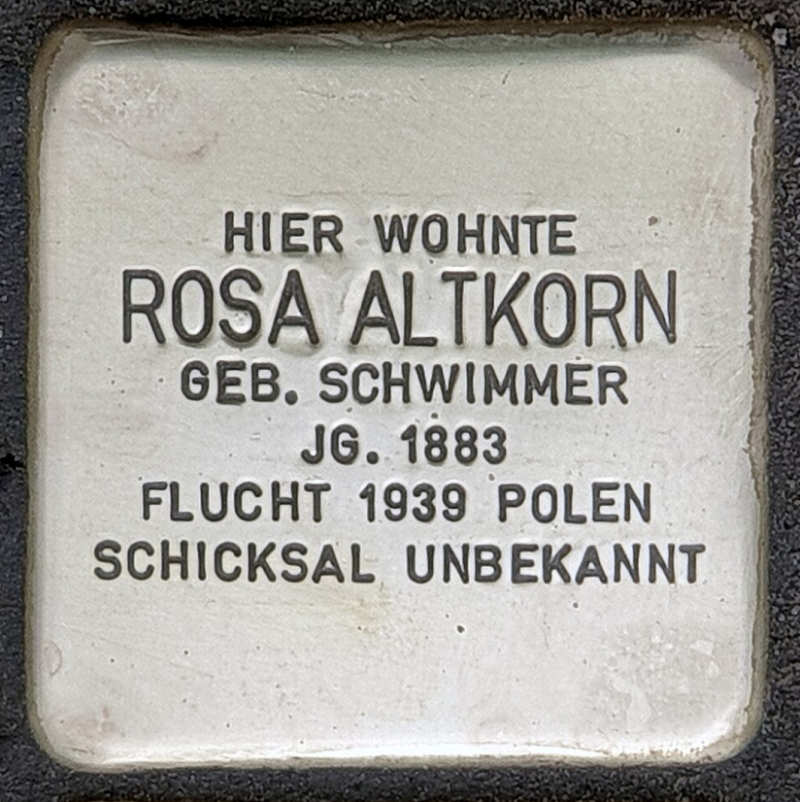 Stolperstein für Rosa Altkorn © OTFW
