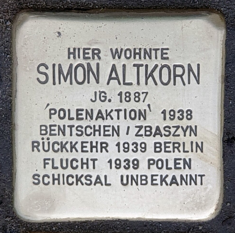 Stolperstein für Simon Altkorn © OTFW