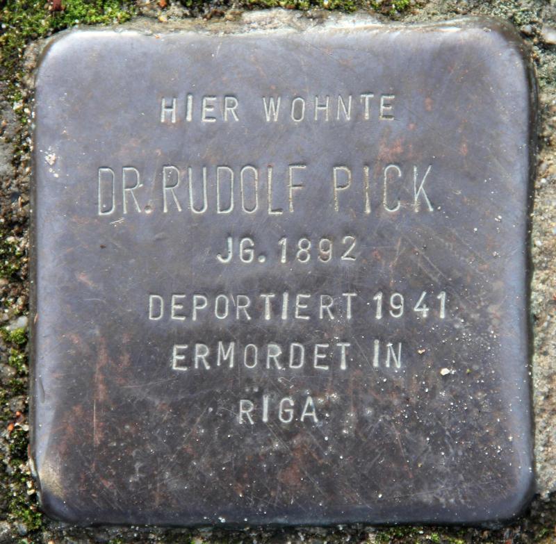 Stolperstein für Rudolf Pick.