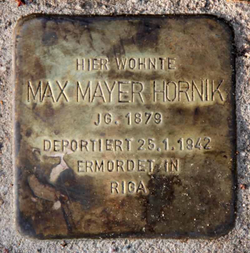 Stolperstein für Max Mayer Hornik.