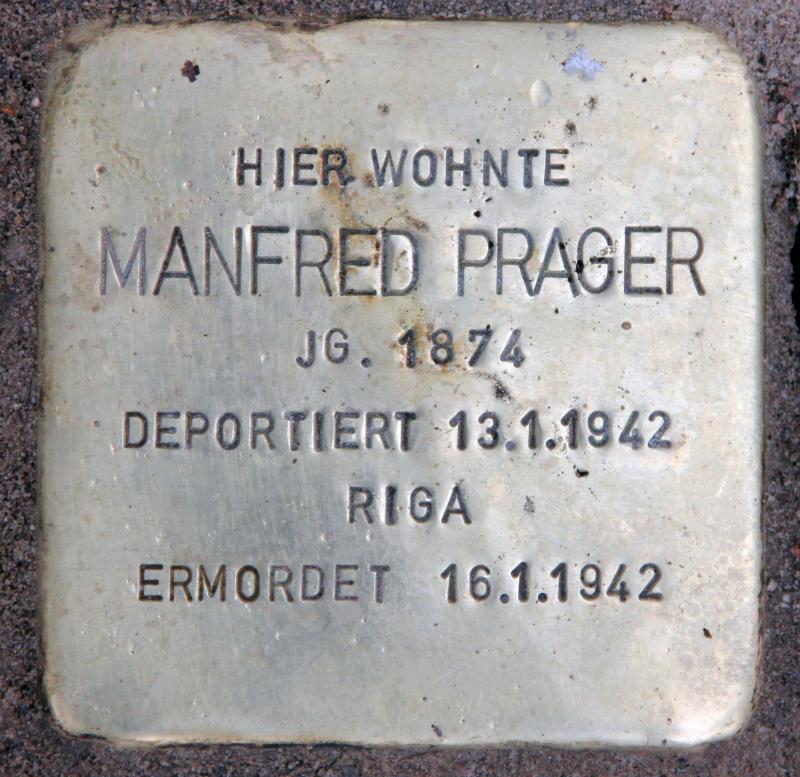 Stolperstein für Manfred Prager.