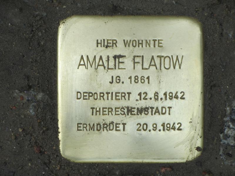 Stolperstein für Dr. Amalie Flatow