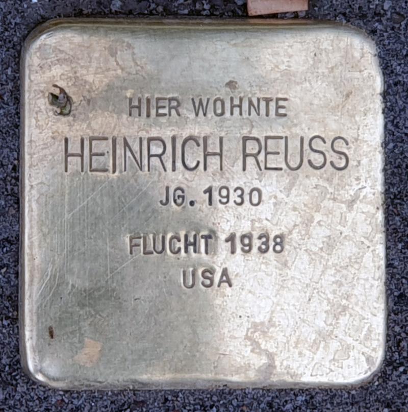 Stolperstein Heinrich Reuss © OTFW Berlin