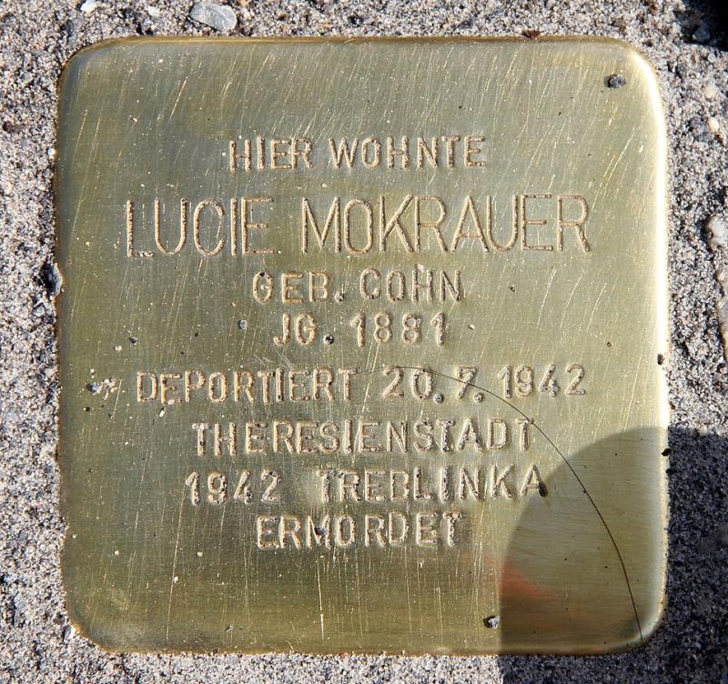 Stolperstein Lucie Mokrauer © OTFW Berlin