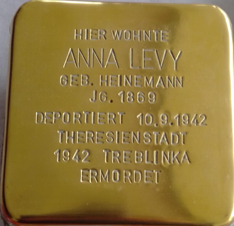 Stolperstein Anna Levy Bild: Michael Rohrmann