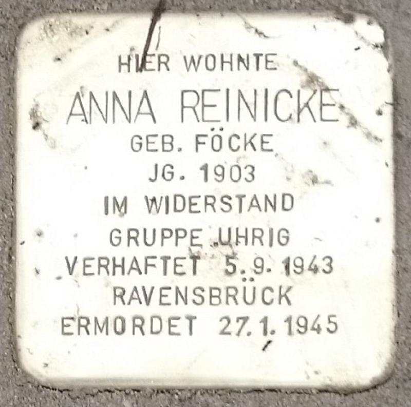 Stolperstein für Anna Reinicke