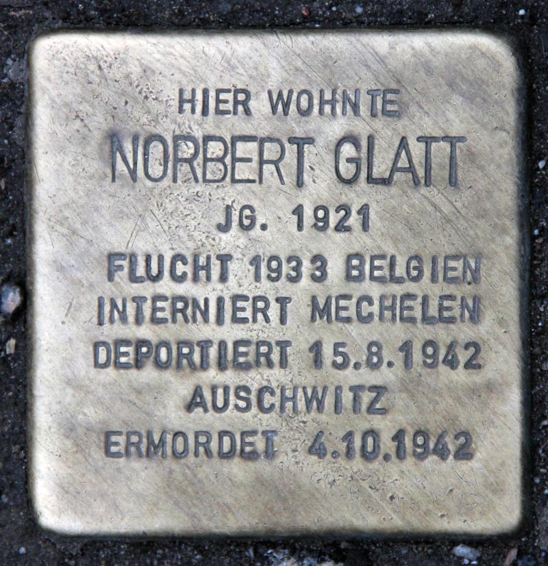 Stolperstein für Norbert Naphtali Glatt.