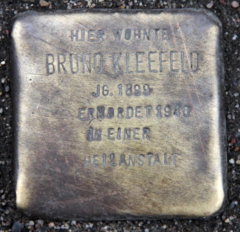 Stolperstein für Bruno Kleefeldt.
