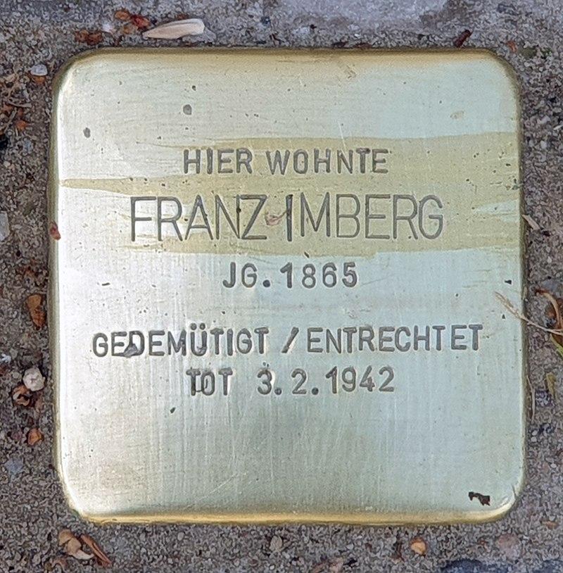 Stolperstein Franz Imberg © OTFW