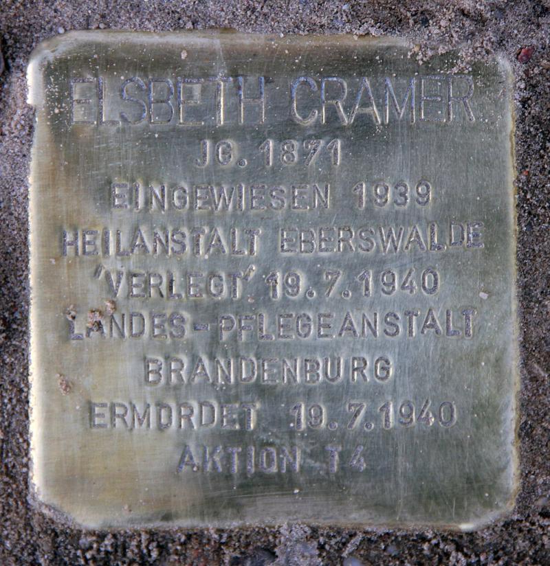 Stolperstein für Elsbeth Cramer © OTFW