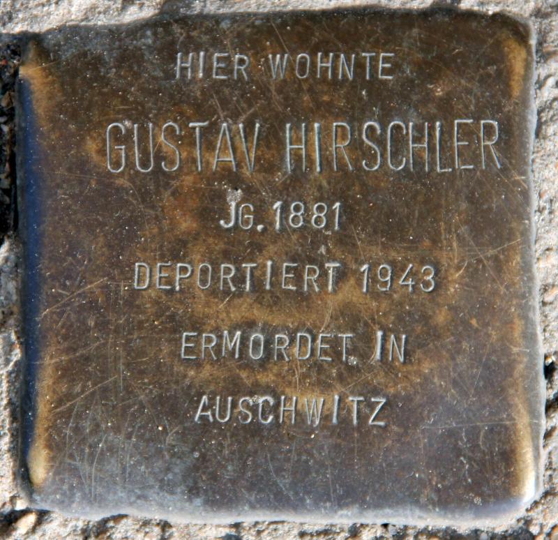 Stolperstein für Gustav Hirschler.