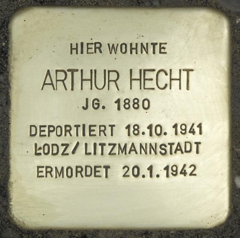 Stolperstein Arthur Hecht © Initiative Charlottenburg-Wilmersdorf, März 2014
