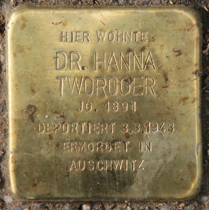 Stolperstein für Hanna Tworoger.