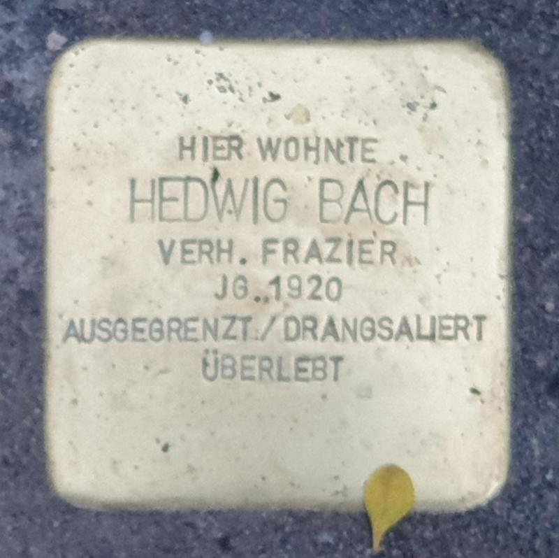 Stolperstein für Hedwig Bach