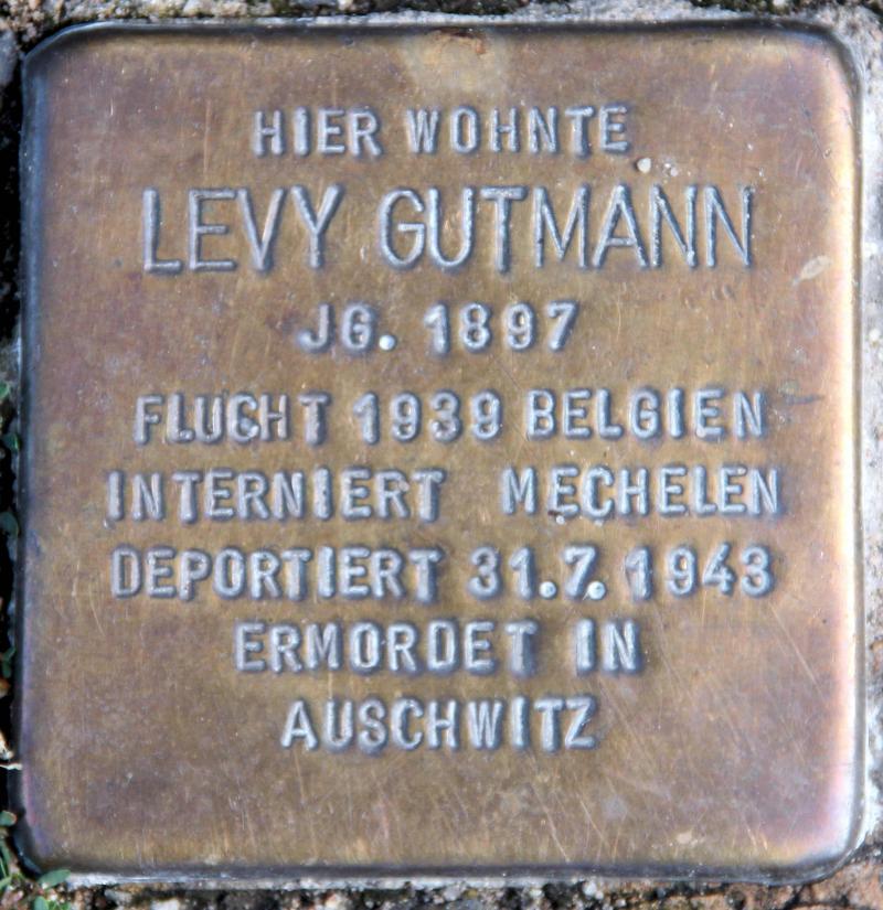 Stolperstein für Levy Gutmann.