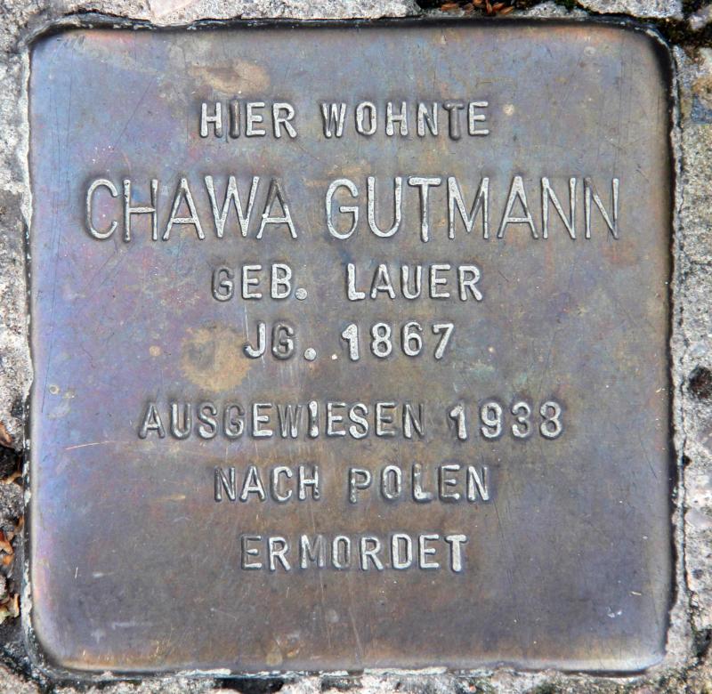 Stolperstein für Chawa Gutmann.