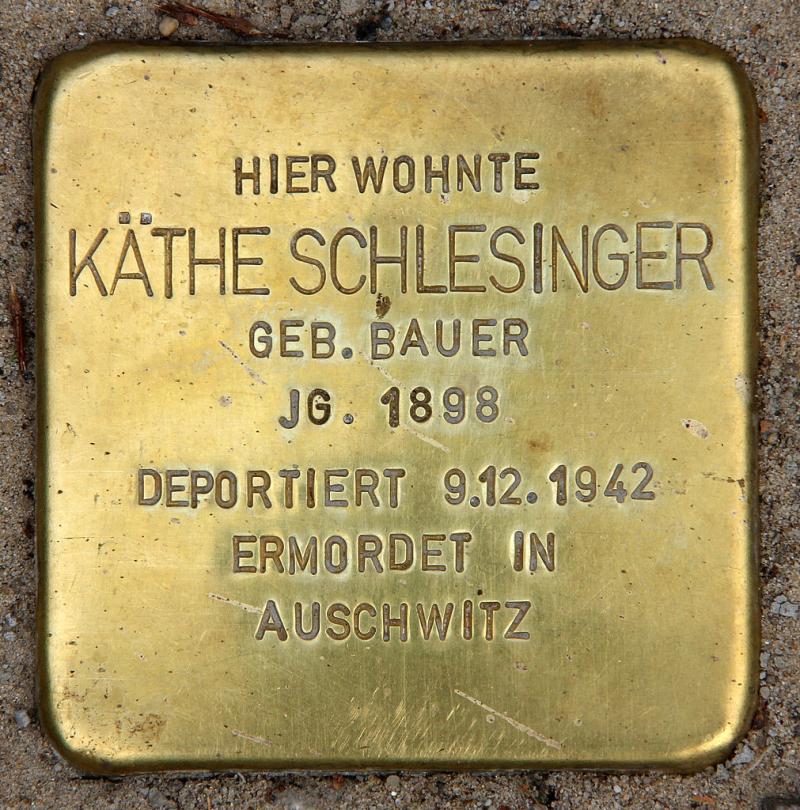 Stolperstein für Käthe Schlesinger