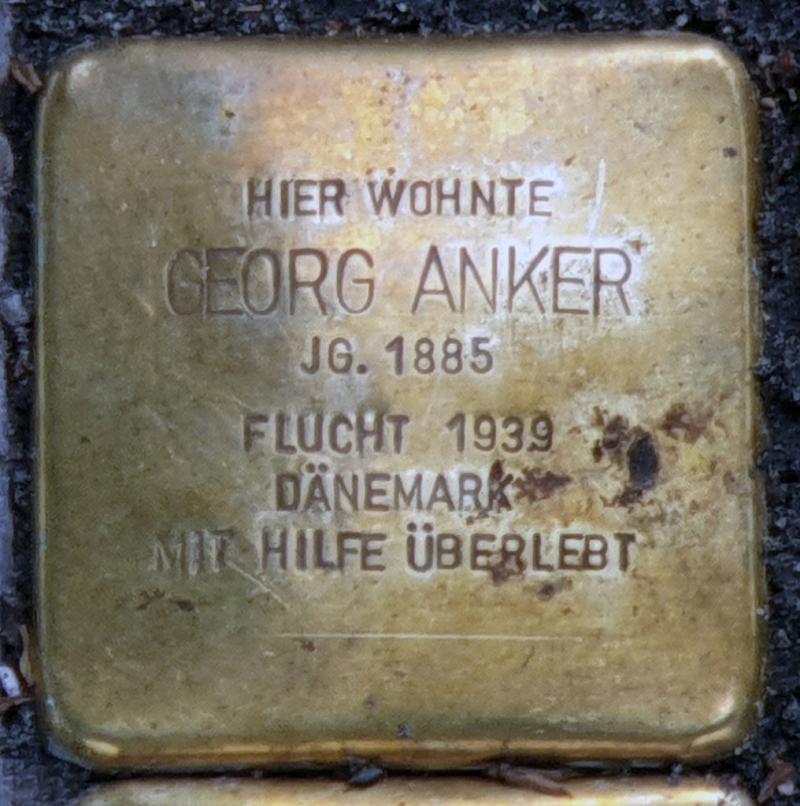 Stolperstein Georg Anker © OTFW