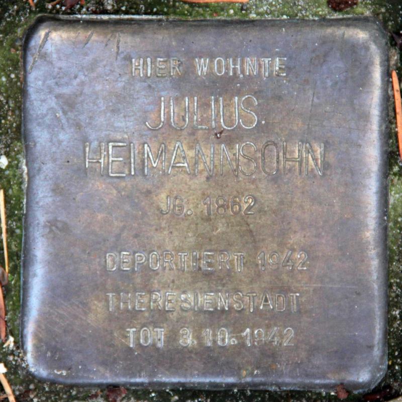 Stolperstein für Julius Heimannsohn.