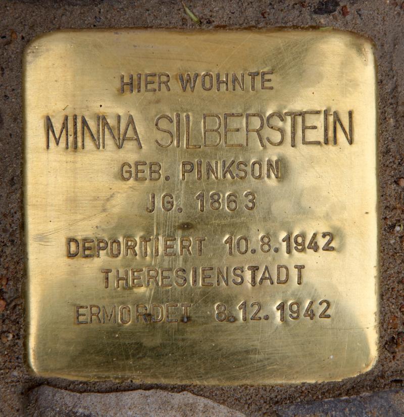 Stolperstein für Minna Silberstein Foto: OTFW.