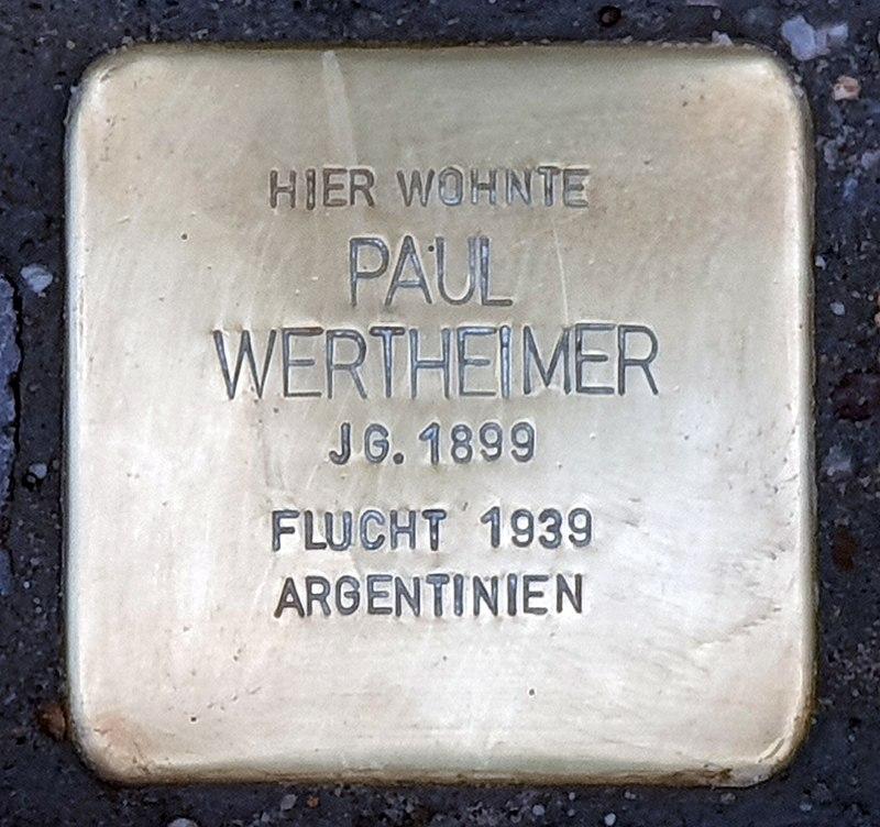Stolperstein Paul Wertheimer © OTFW