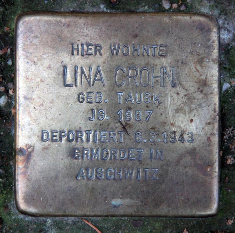 Stolperstein für Lina Crohn.