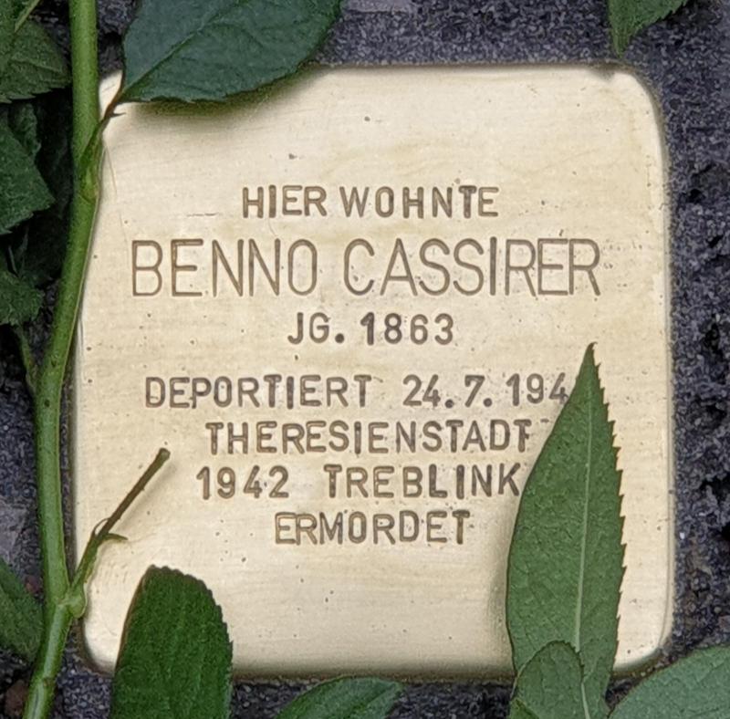 Stolperstein Benno Cassirer Foto: OTFW