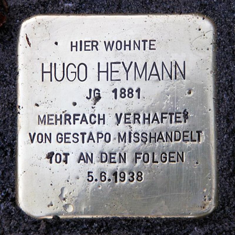 Stolperstein für Hugo Heymann © OTFW