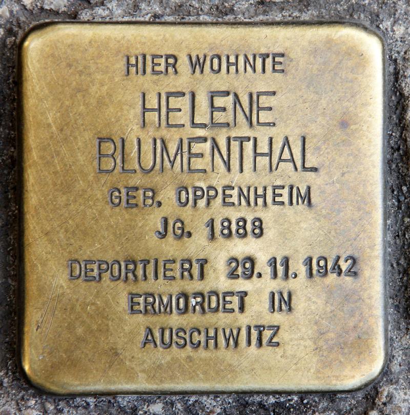 Stolperstein für Helene Blumenthal © OTFW