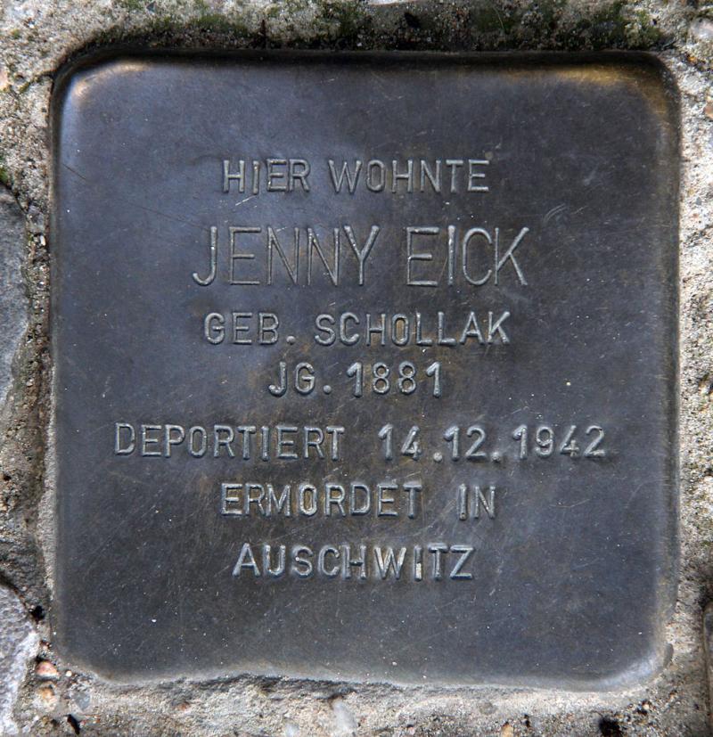 Stolperstein Jenny Eick © OTFW
