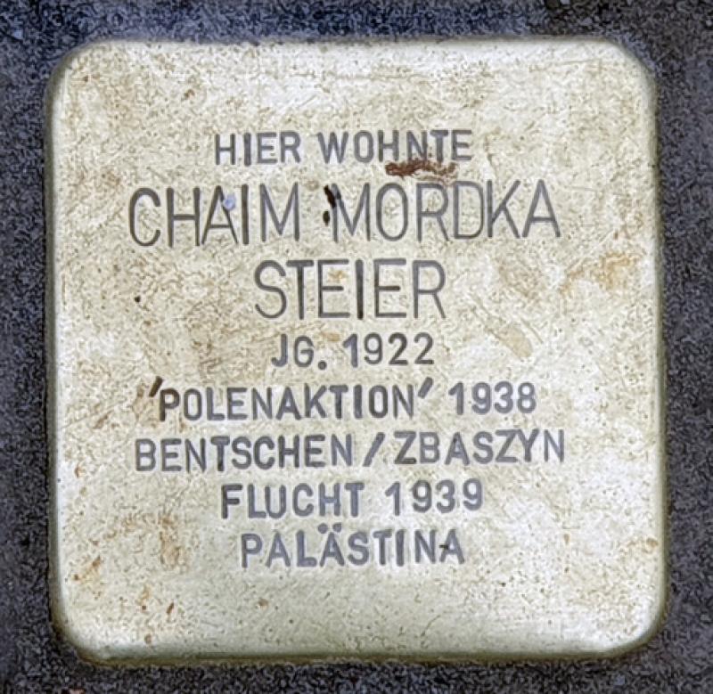 Stolperstein Chaim Mordka Steier © OTFW Berlin 