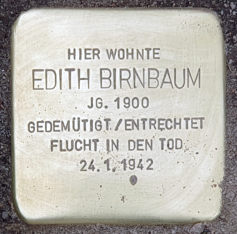 Stolperstein für Edith Birnbaum © OTFW