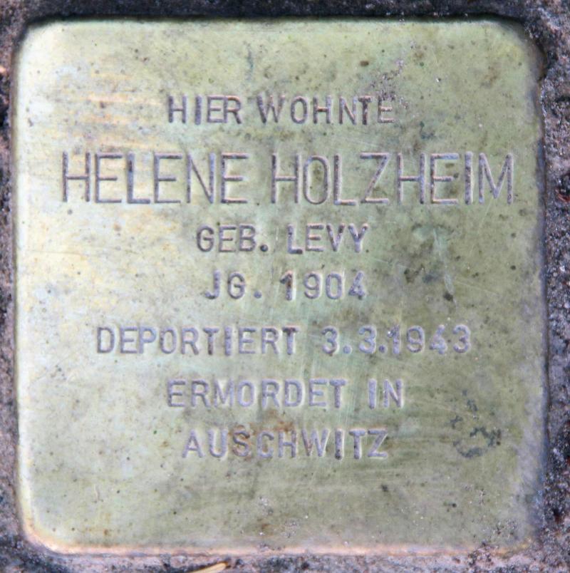 Stolperstein für Helene Holzheim.