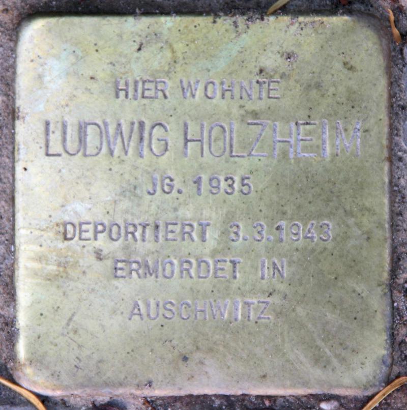 Stolperstein für Ludwig Holzheim.