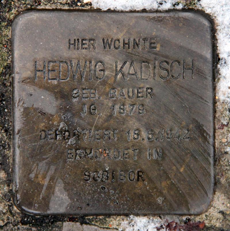 Stolperstein für Hedwig Kadisch.