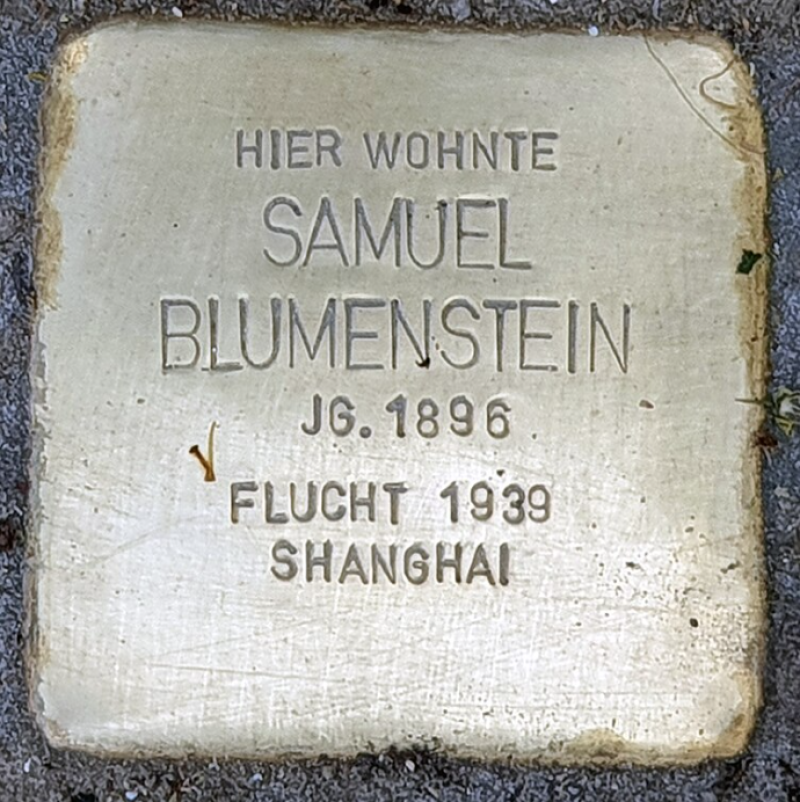Stolperstein für Samuel Blumenstein © OTFW