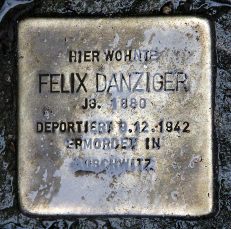 Stolperstein für Felix Danziger.